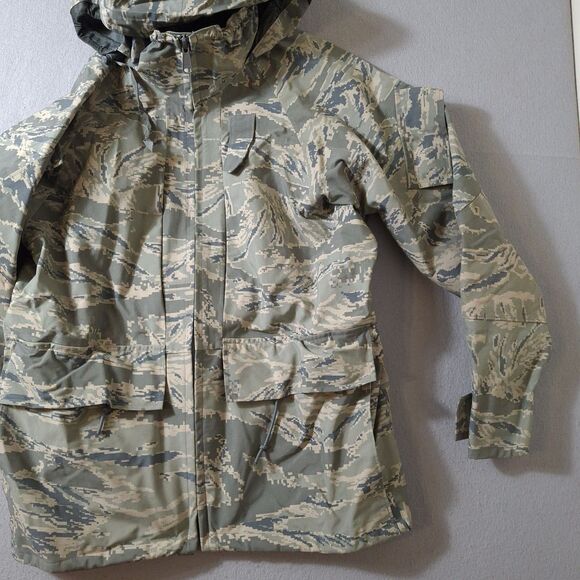 US Air Force Parka APECS All Purpose Environmental Camo Tiger Stripe S X Short - Picture 3 of 10